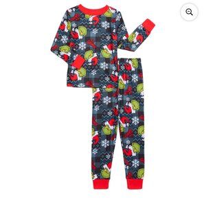 The Grinch Boys Snug Fit Long Sleeve Top and Sleep Pants, 2-Piece Pajama Set
